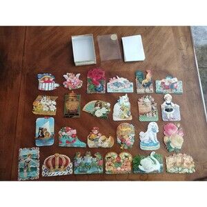 Punch Studio 24 Assorted Gift Cards & Envelopes Cats Dogs Frogs Angel Children +